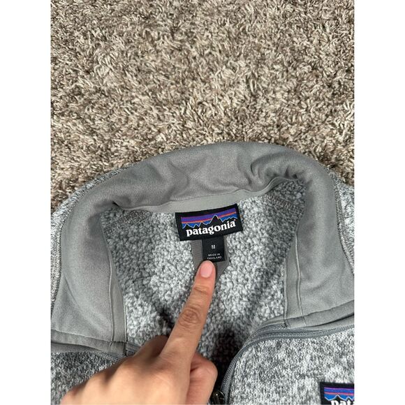 Patagonia Women’s M Better Sweater 1/4-Zip Fleece Pullover Sweatshirt Gray - Picture 4 of 11